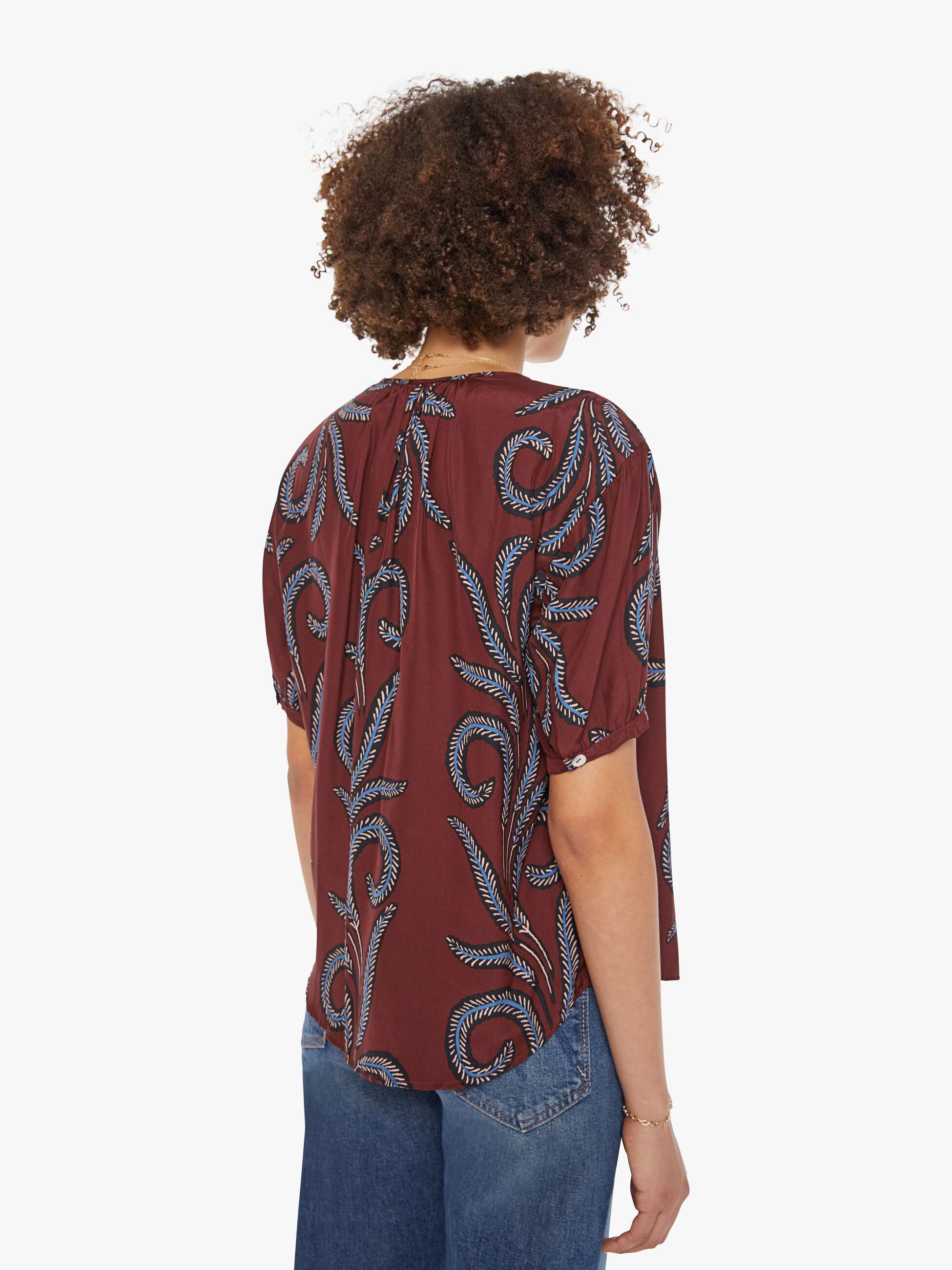 Natalie Martin Violet Top - Feather Bordeaux - Image 4