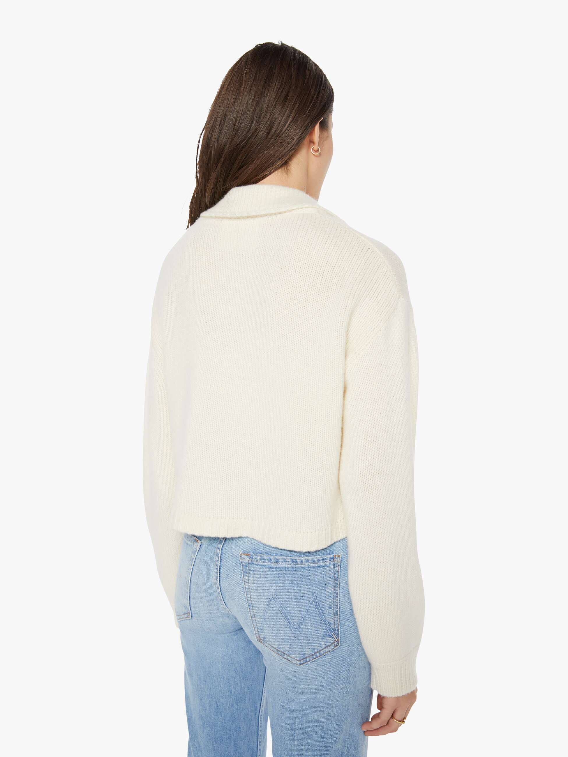 SABLYN Tyra Relaxed Collared Cardigan - Gardenia - Image 4