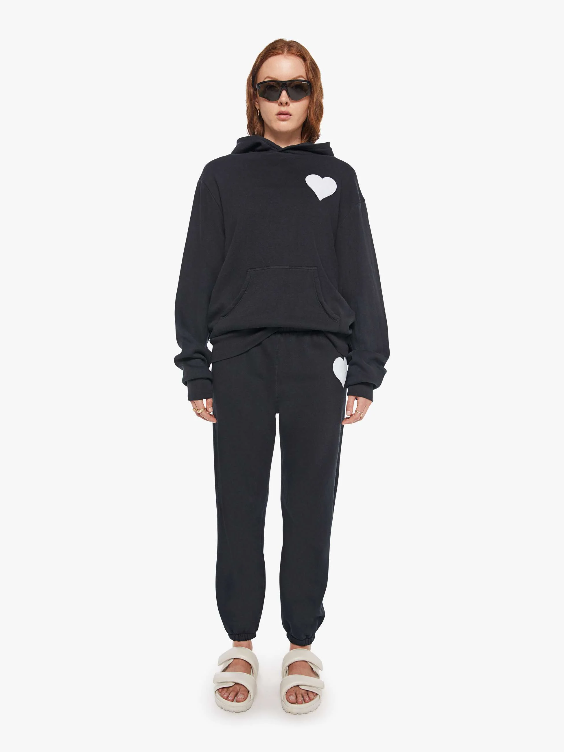 SPRWMN Heart Hoodie - Black - Image 5