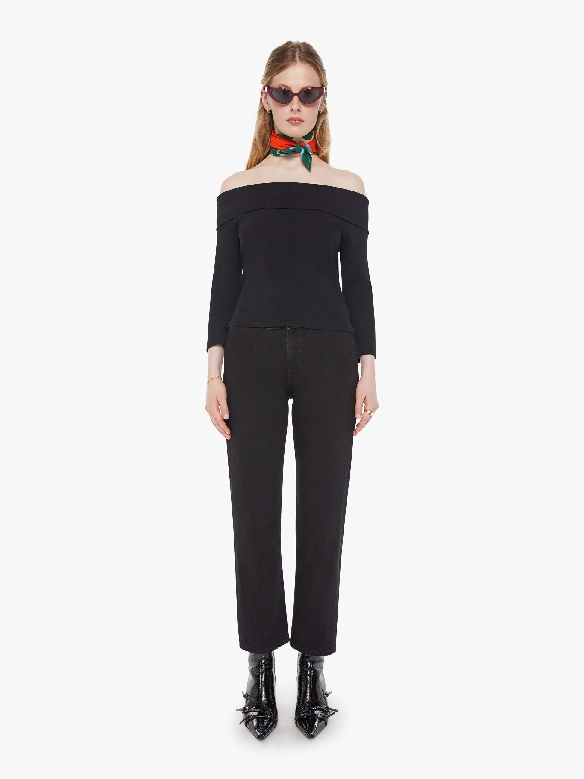 Chloe Fineman x MOTHER The Cold Shoulder - Black - Image 5